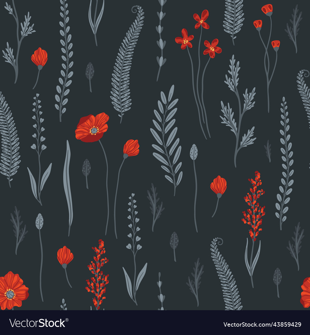 Floral nahtloses Muster mit abstraktem