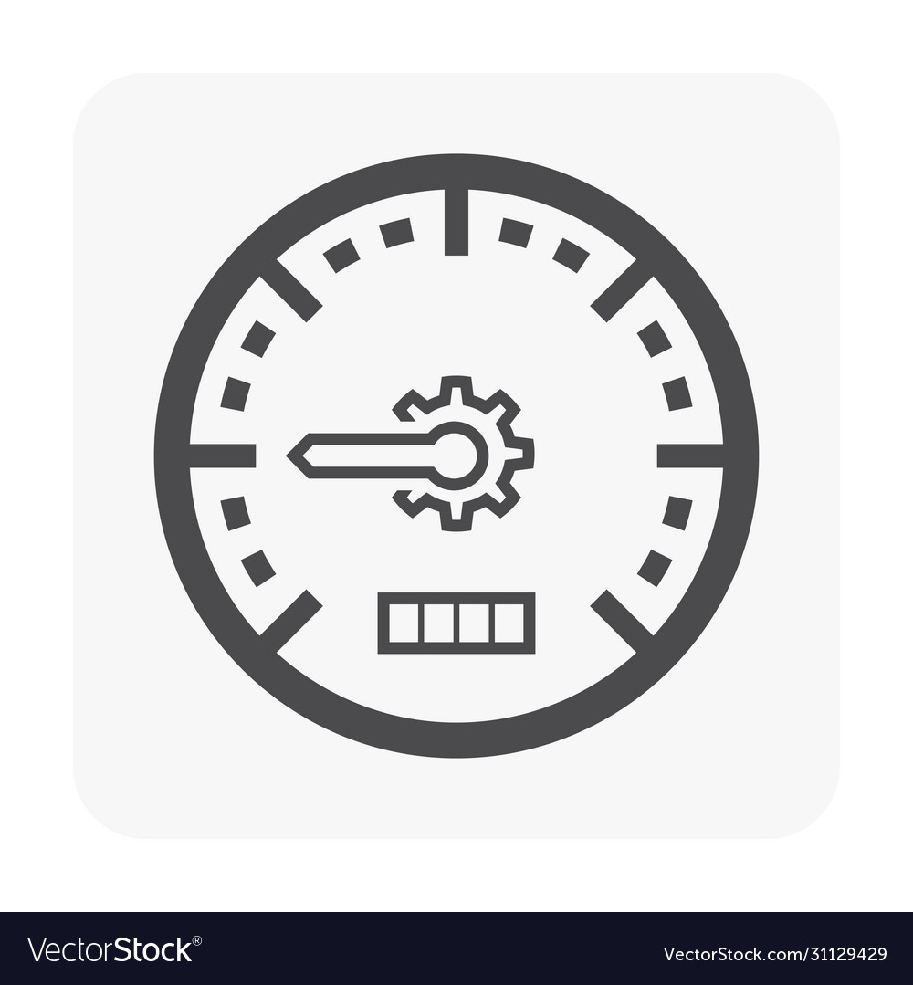 Gauge meter icon on white