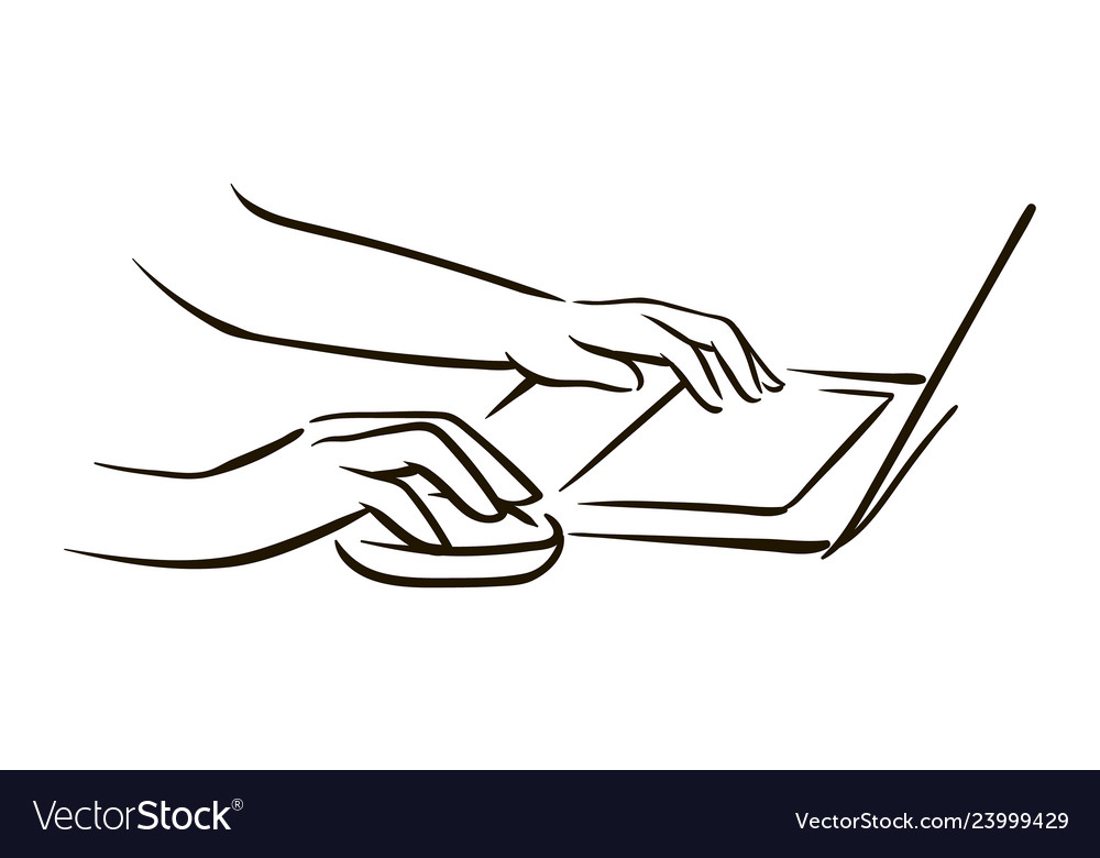 Hand with Computer Mouse