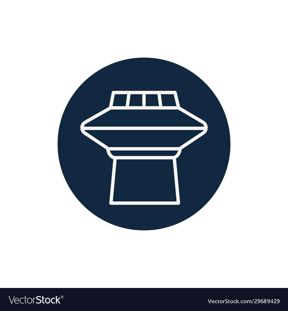 Isolated ufo line block style icon design