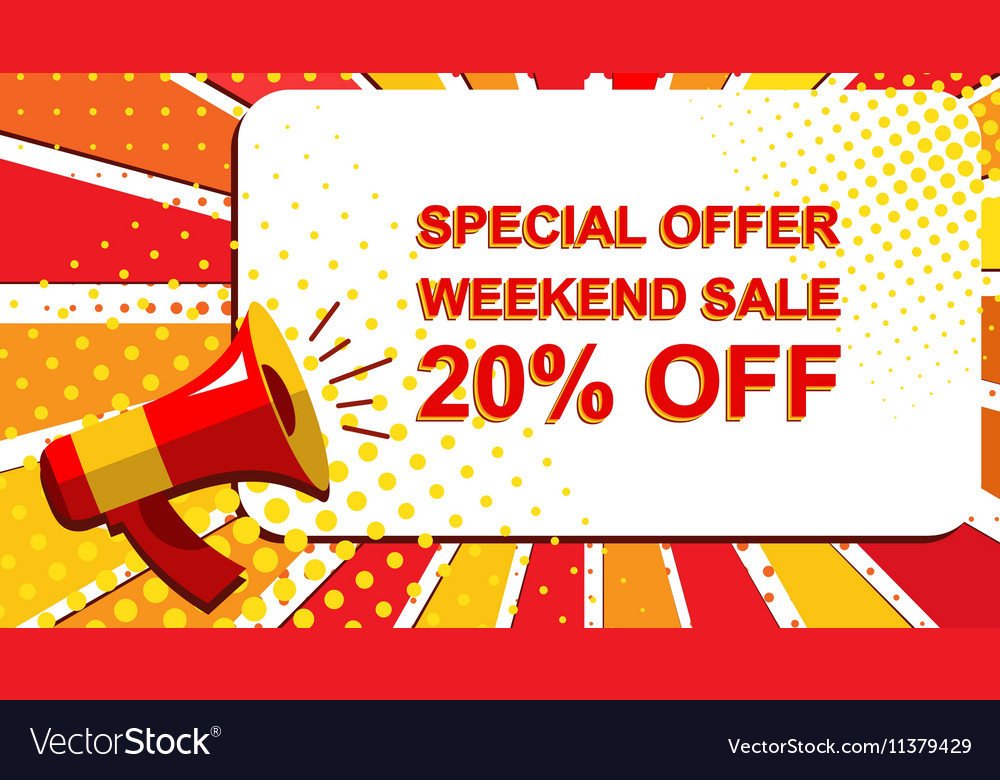 Megaphone with special offer weekend sale 20