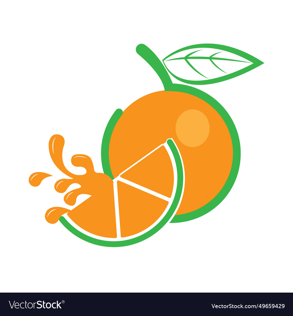 Orange icon logo design template