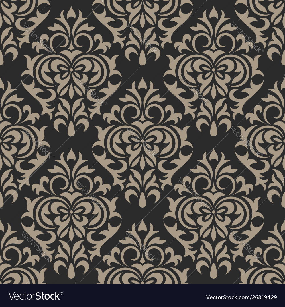 Ornate Damask Wallpaper Pattern