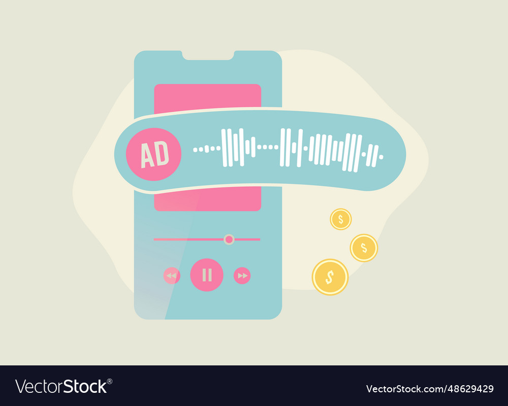 Programmatic audio advertising concept automated
