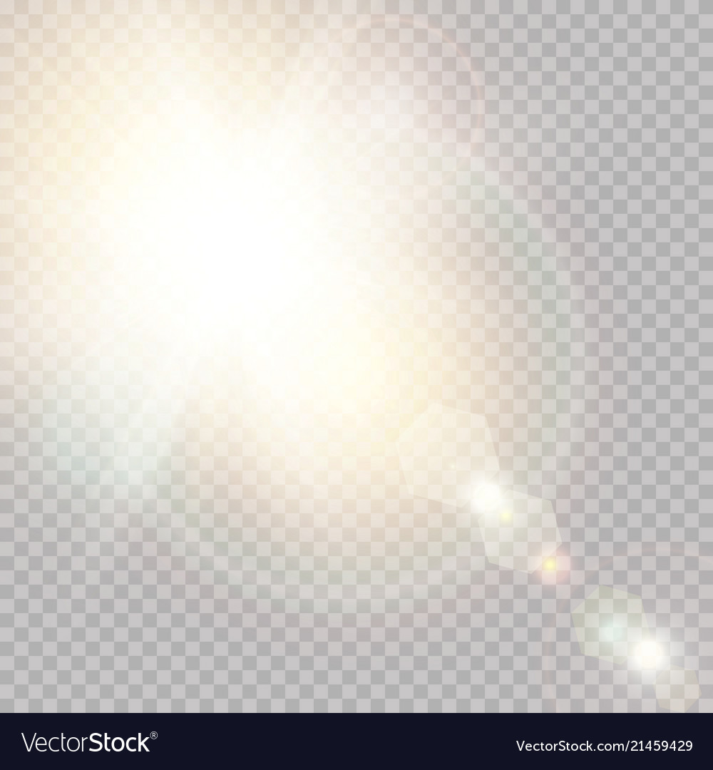 Transparent sunlight special lens flare