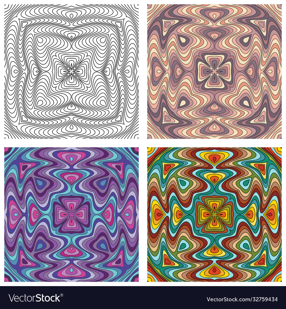 Abstract ornamental patterns set vector image Abstract ornamental patterns set