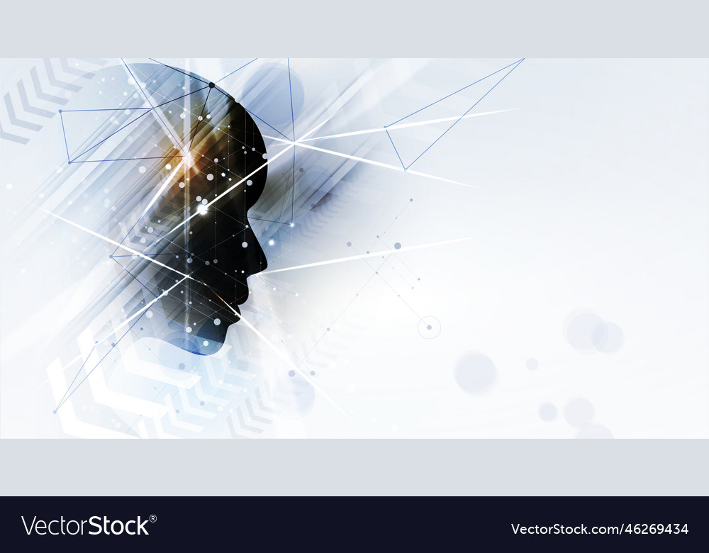 Artificial intelligence technology web background Vector Image Artificial intelligence technology web background