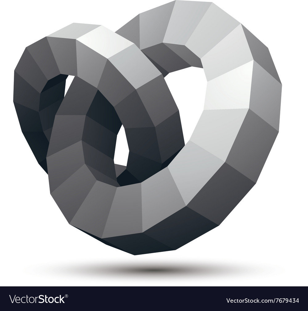 Complicated abstract grayscale 3d shape digital