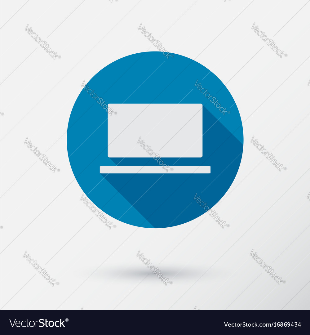 Computer icon in flat style