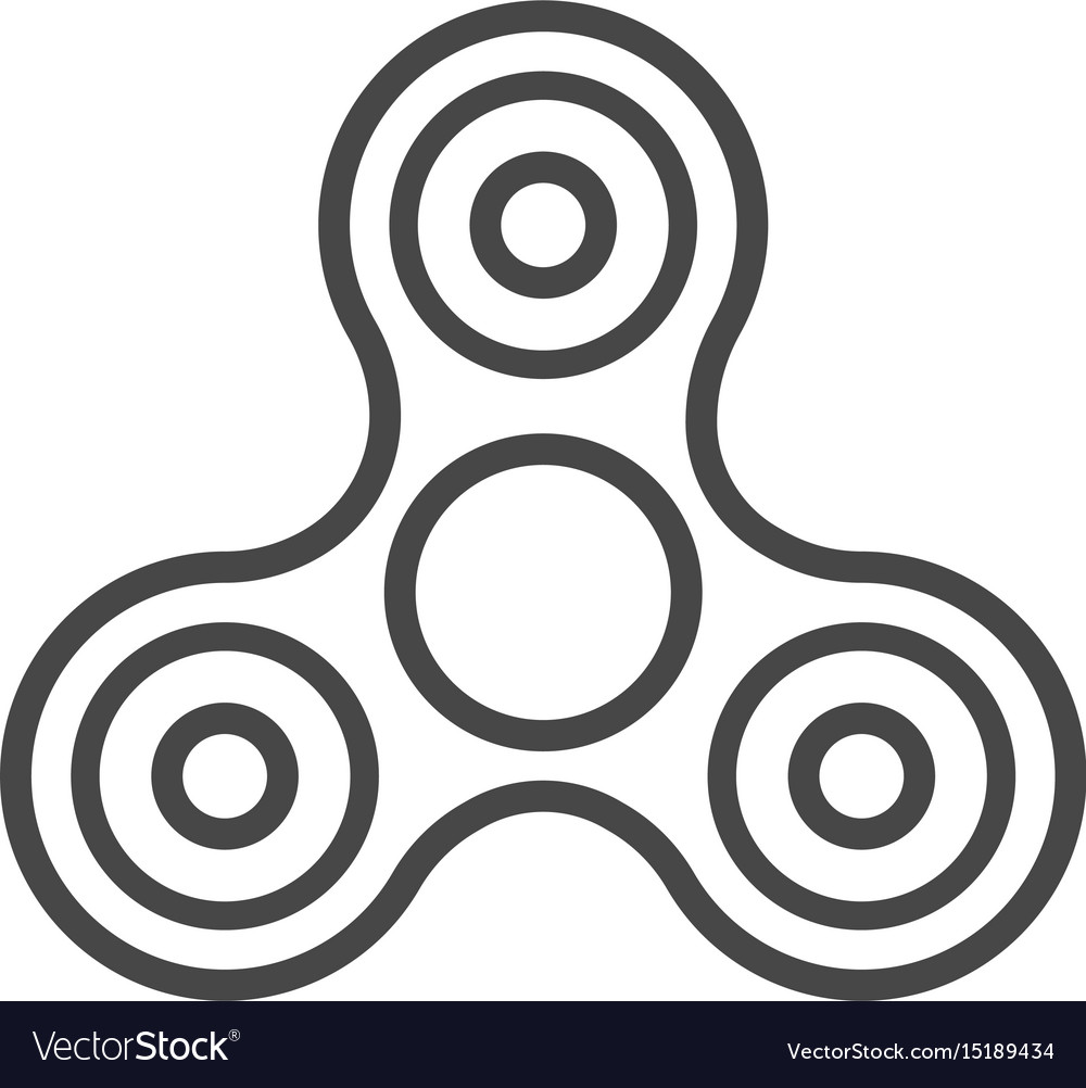 Fidget spinner line icon