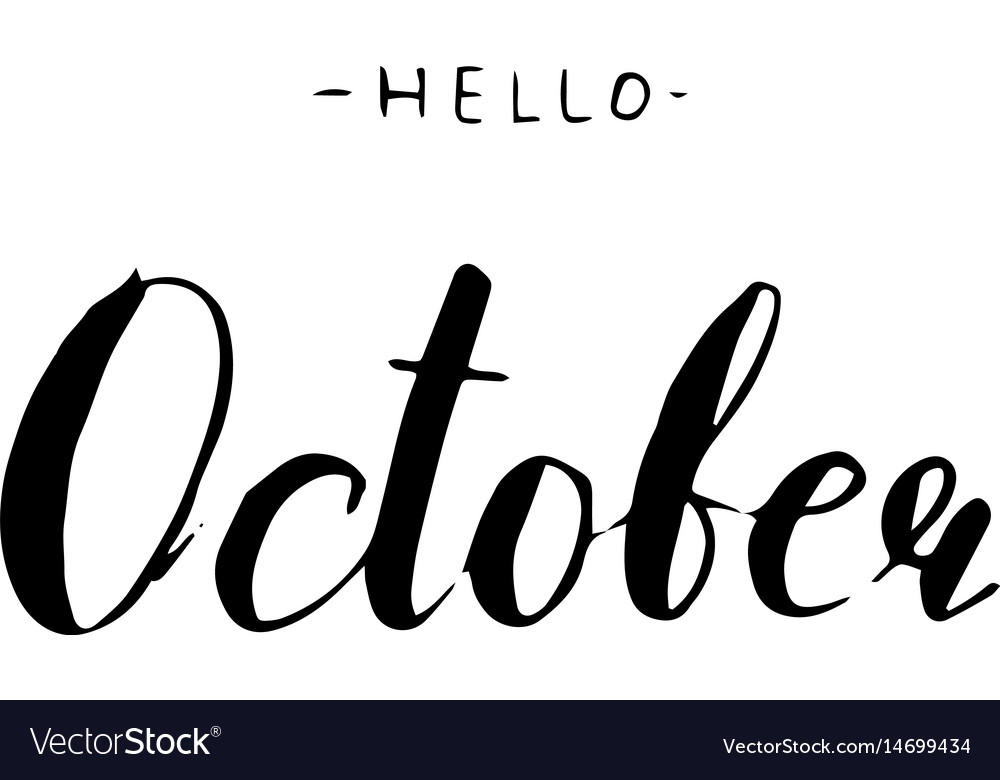 Hello October Xo