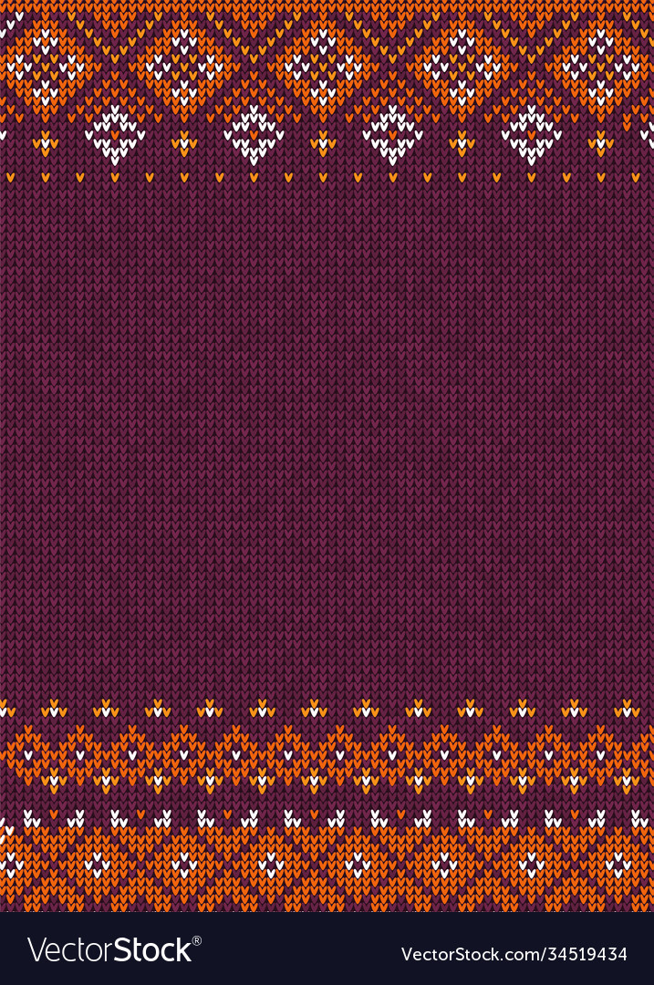 Handmade knitted abstract background pattern vector image Handmade knitted abstract background pattern