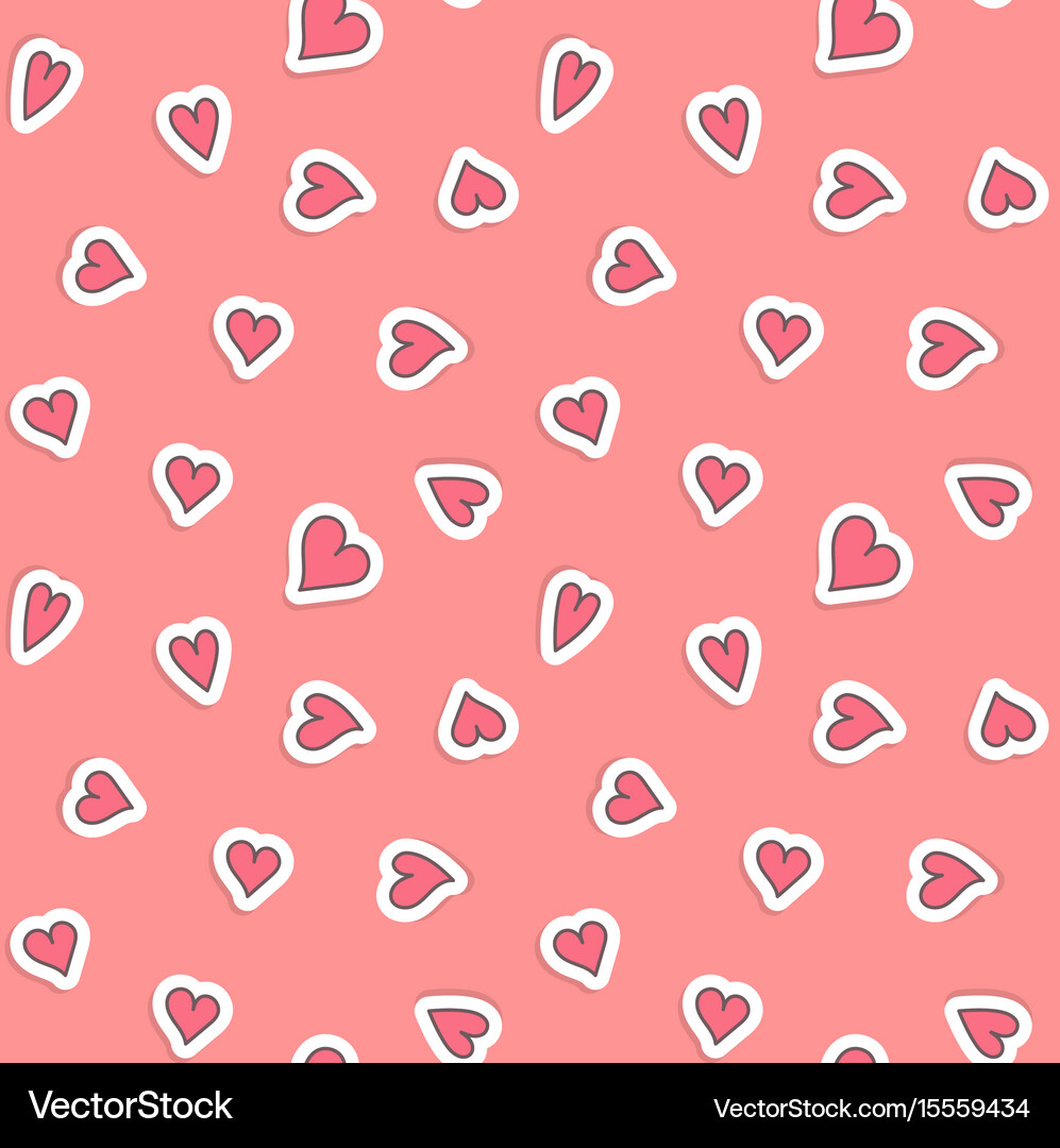 Hearts seamless pattern Royalty Free Vector Image