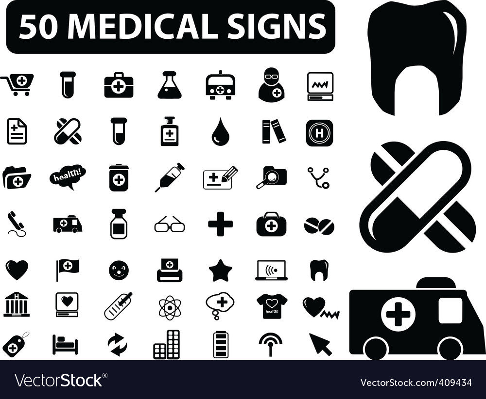 Medical Signs Vector Royalty Free Vector Image