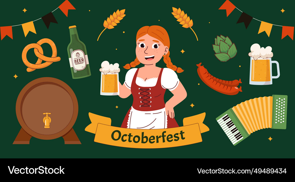 Oktoberfest elements set Royalty Free Vector Image
