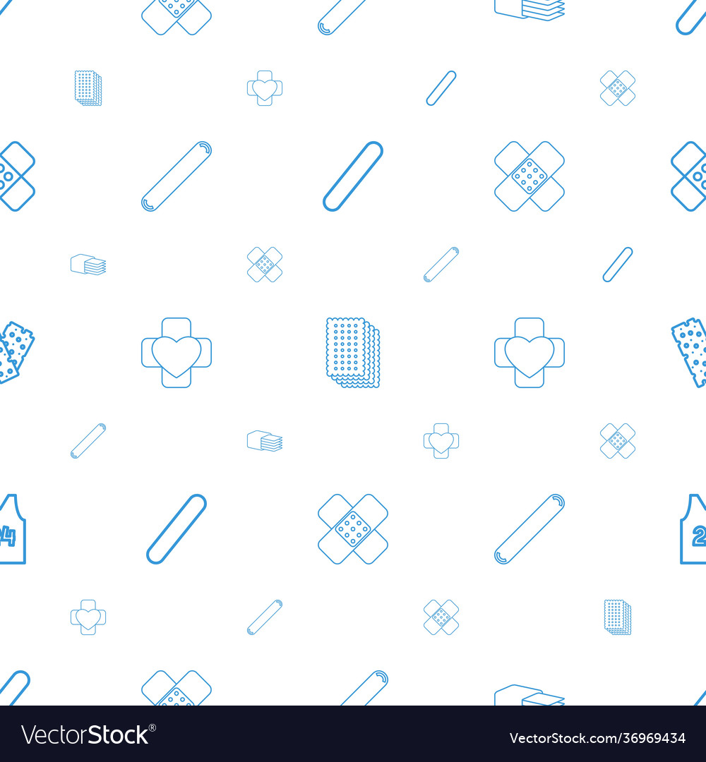 Patch icons pattern seamless white background vector image Patch icons pattern seamless white background
