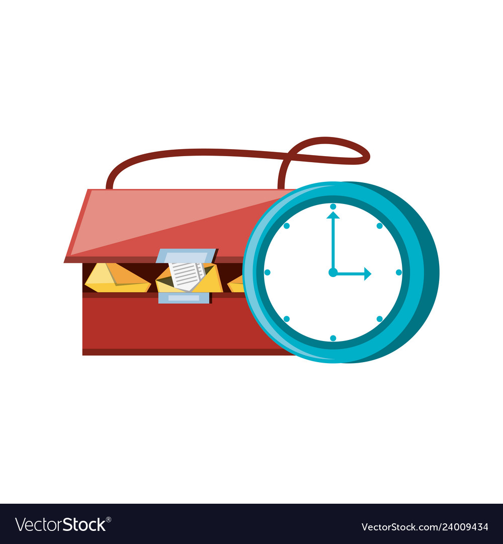 Post bag with time clock