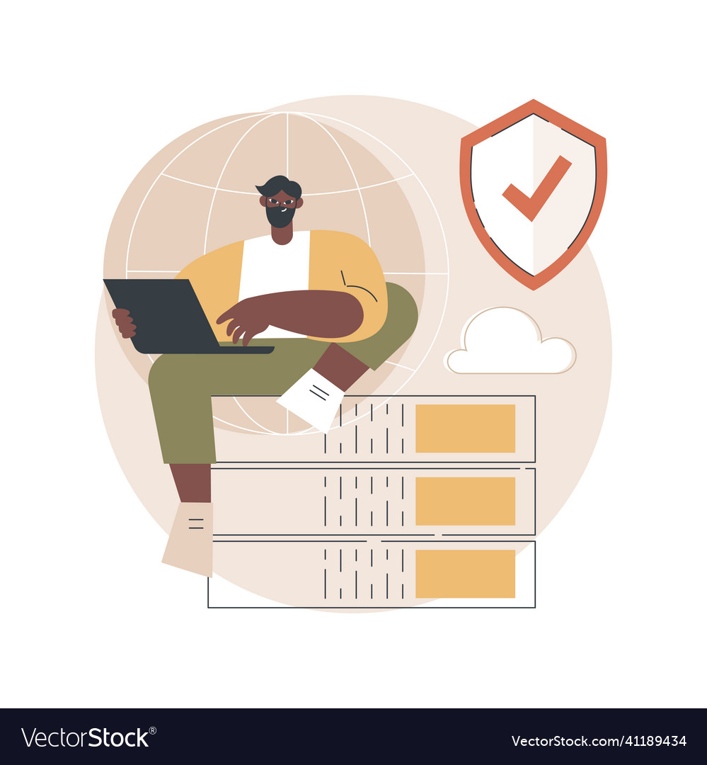 Proxy server abstract concept Royalty Free Vector Image