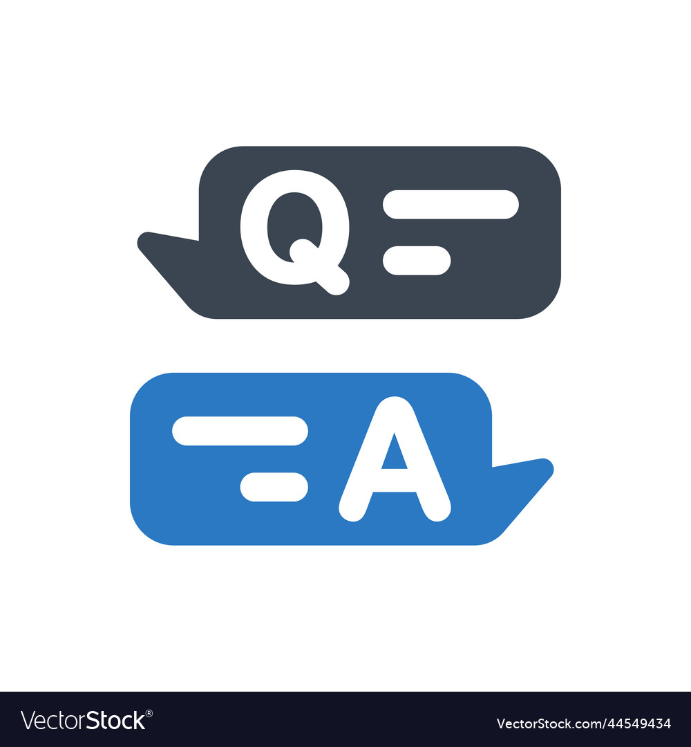 Question and answer icon Royalty Free Vector Image