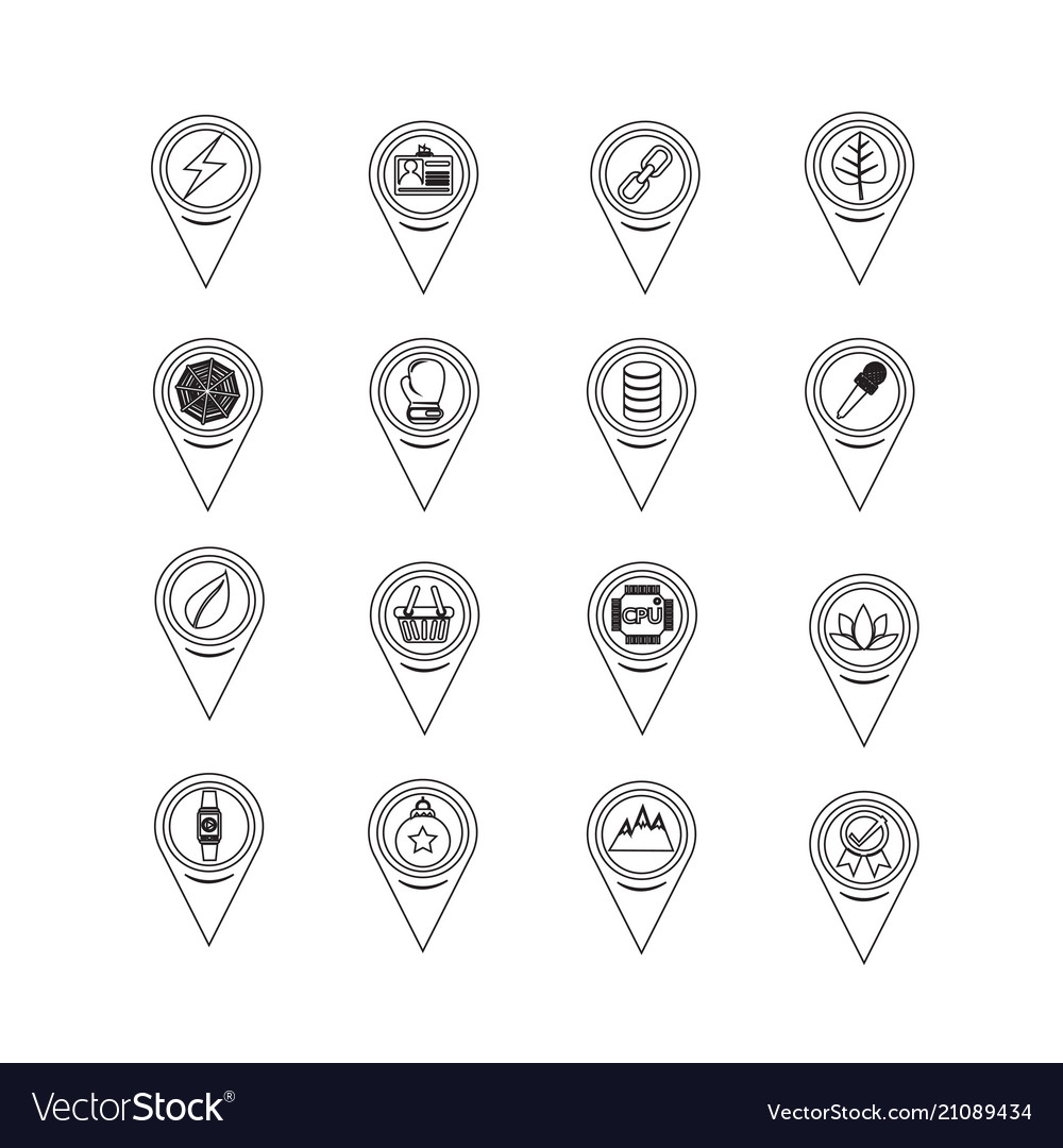 Set von Kartenzeiger-Symbolen für die Website vector image Set von Kartenzeiger-Symbolen für die Website