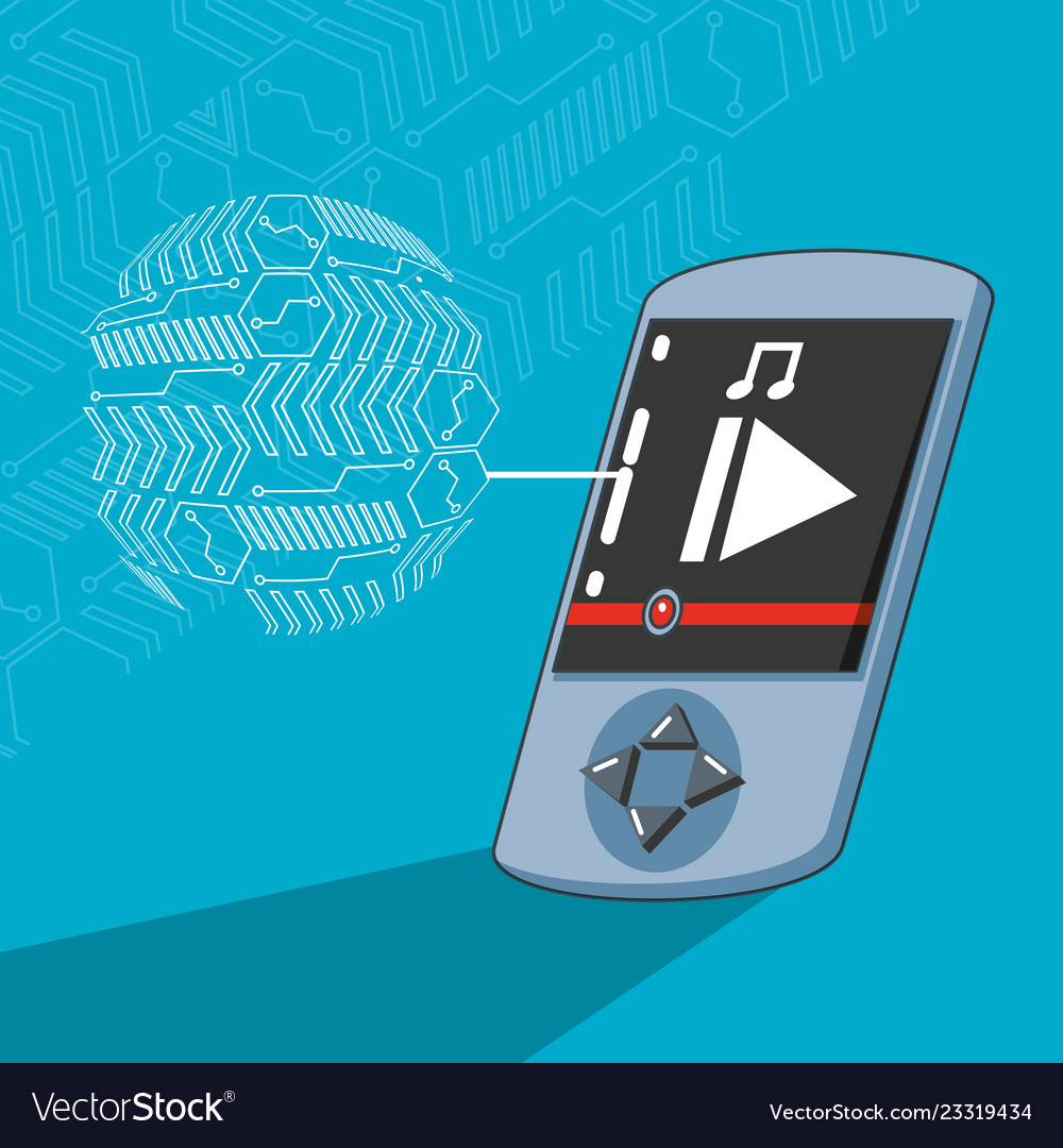 Smartphone with media player in screen