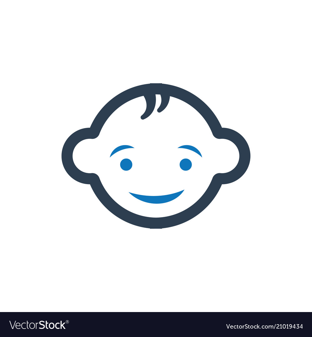 Smiling baby icon Royalty Free Vector Image - VectorStock