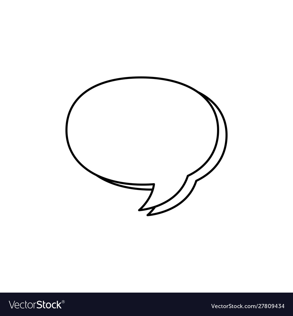 Speech bubble line style icon Royalty Free Vector Image