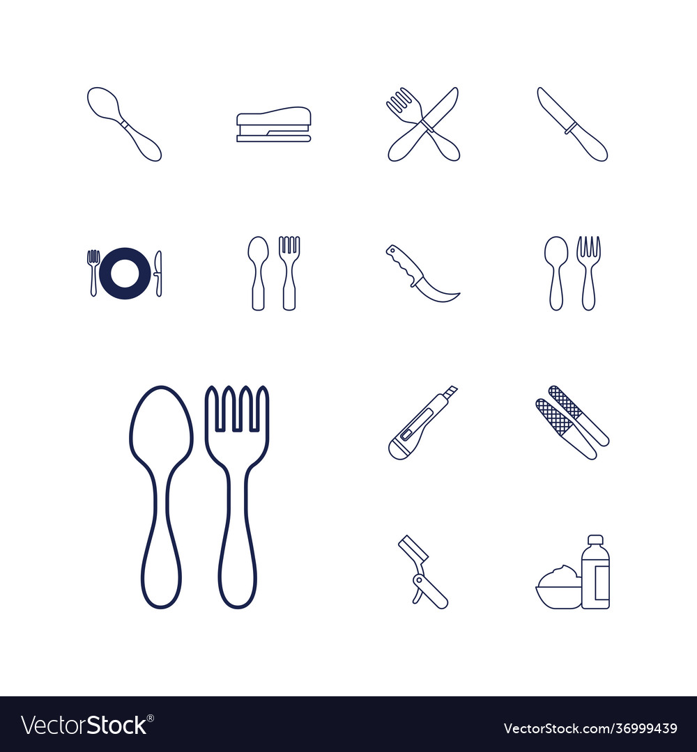 13 knife icons Royalty Free Vector Image - VectorStock