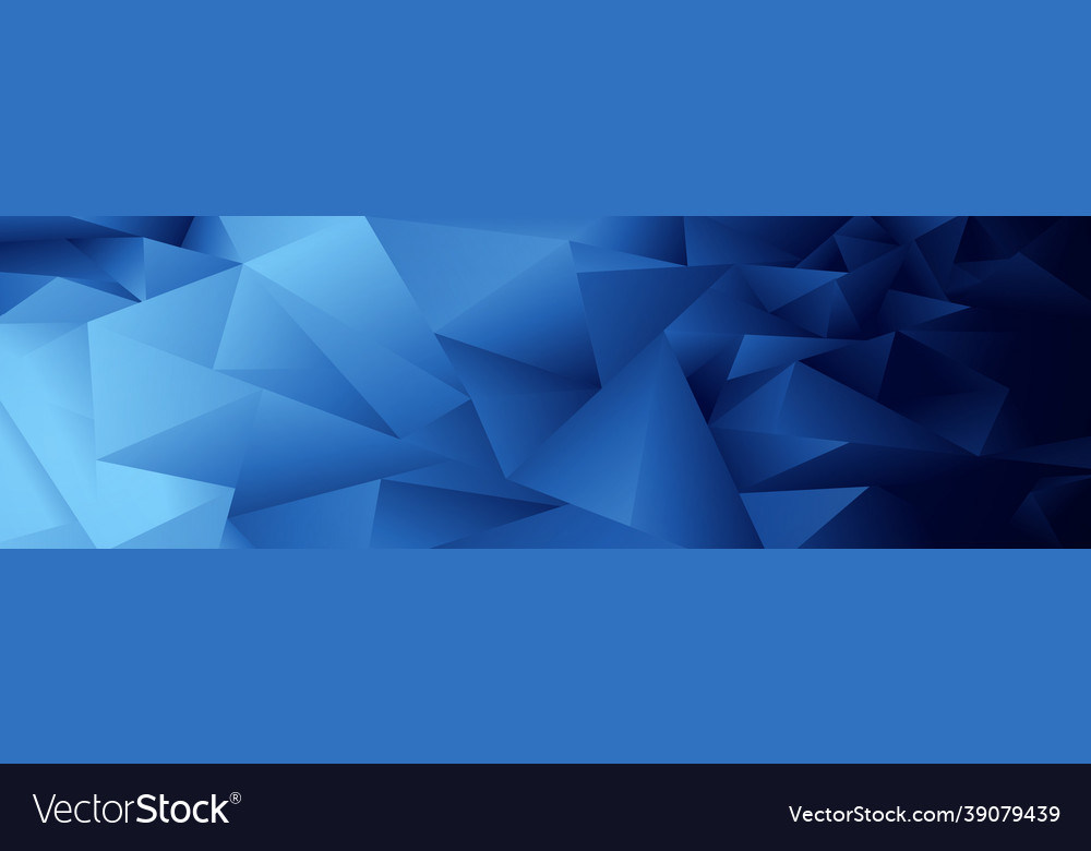 Abstract blue gradient triangles of different