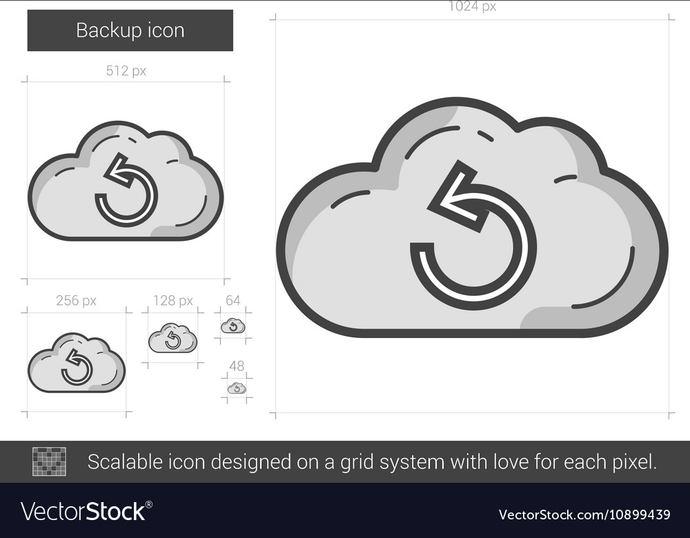 Backup line icon