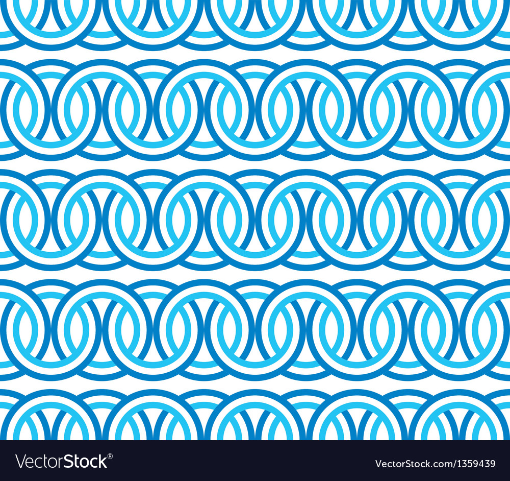 Blue Circle Chain Pattern Background