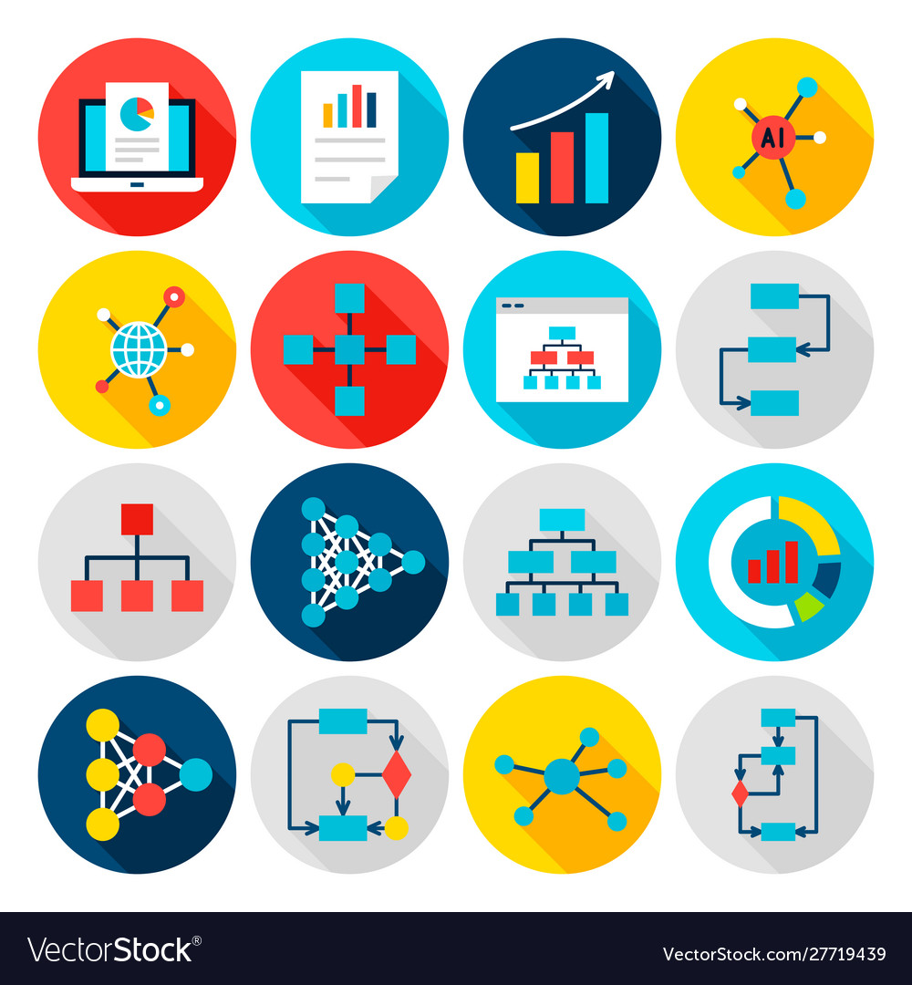 Data & Analytics Flat Icons