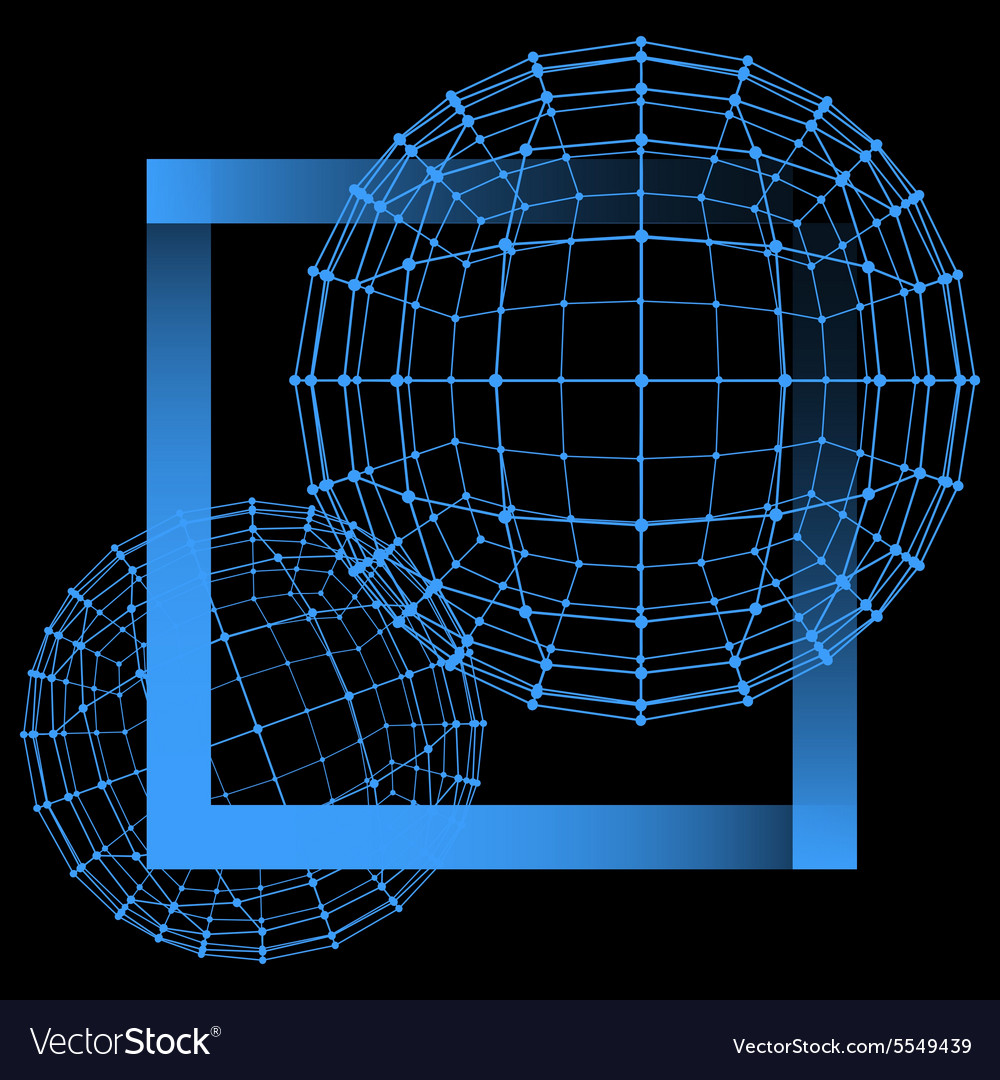 Mesh polygonal background scope of lines and dots