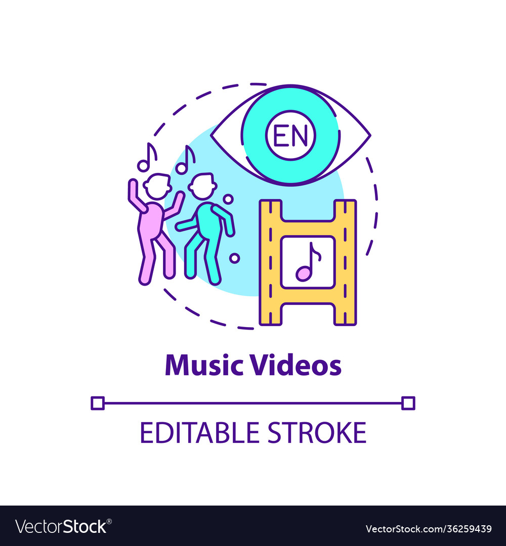 Music videos concept icon