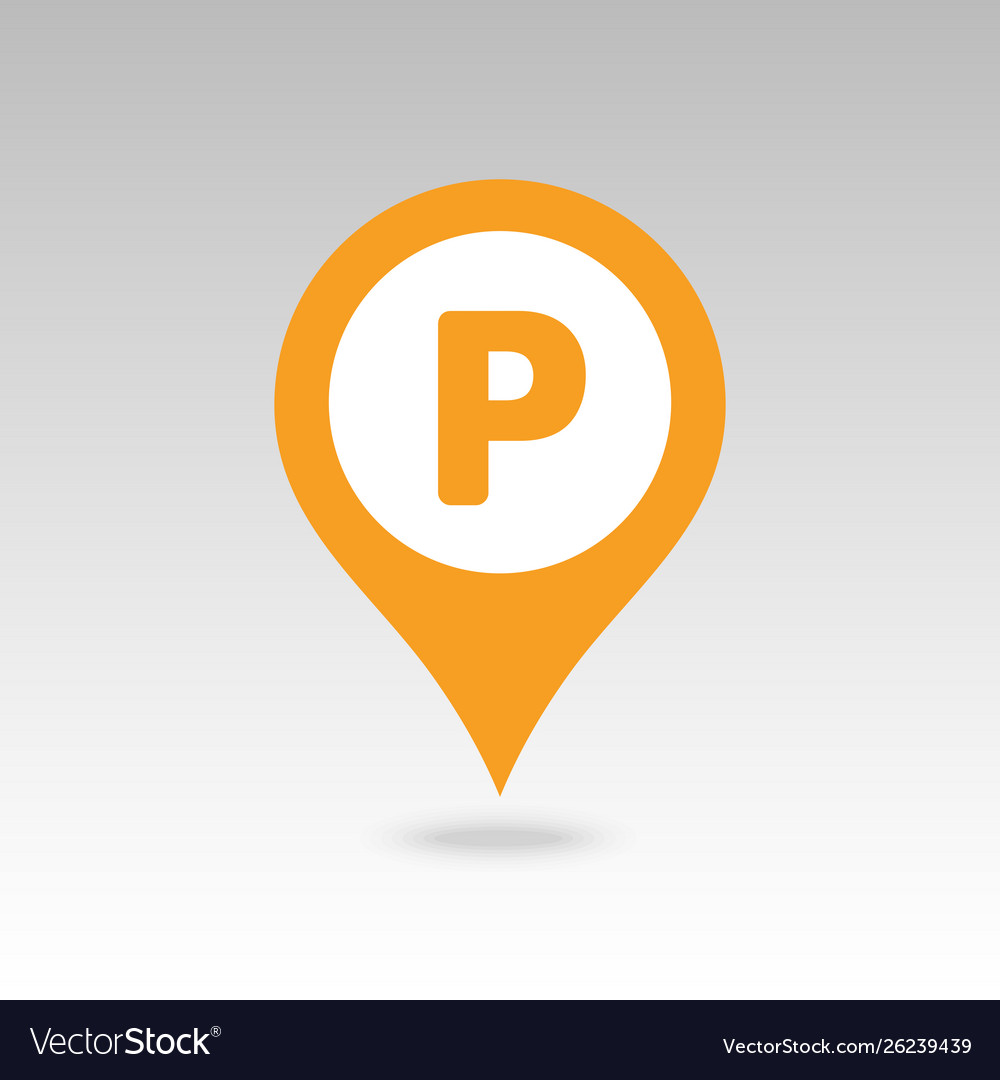 Parking pin map icon pointer markers Vector Image Parking pin map icon pointer markers