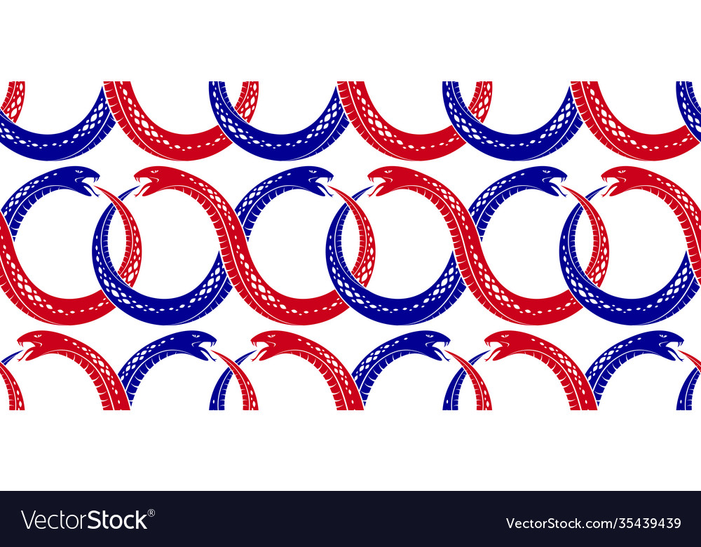 Repeat snakes seamless pattern tiling endless Vector Image Repeat snakes seamless pattern tiling endless