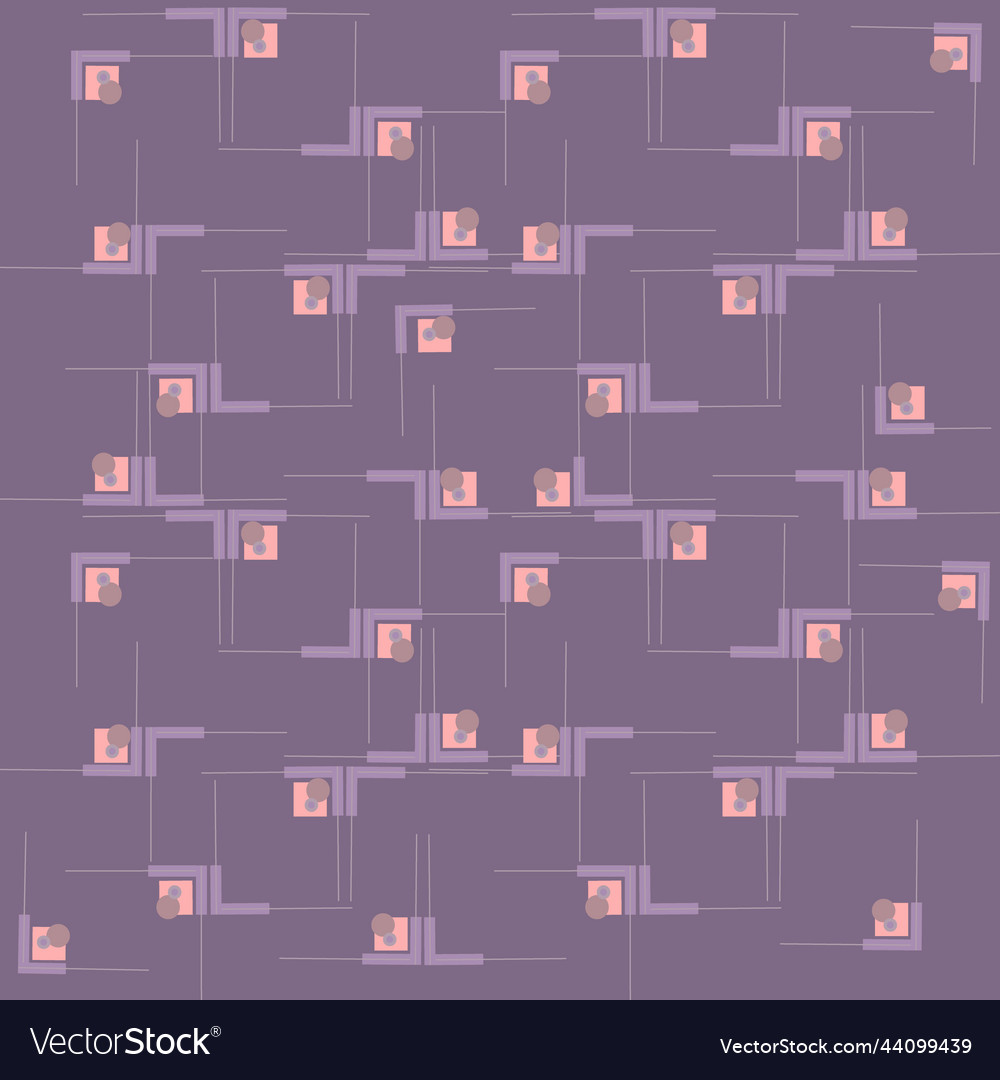 Repeated pattern with geometric shapes Vector Image Repeated pattern with geometric shapes