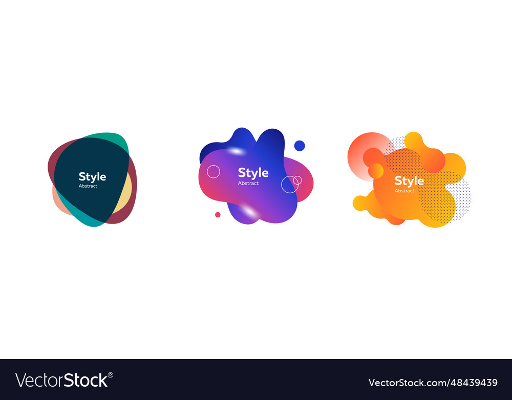 Set of abstract geometric designs in dynamic color