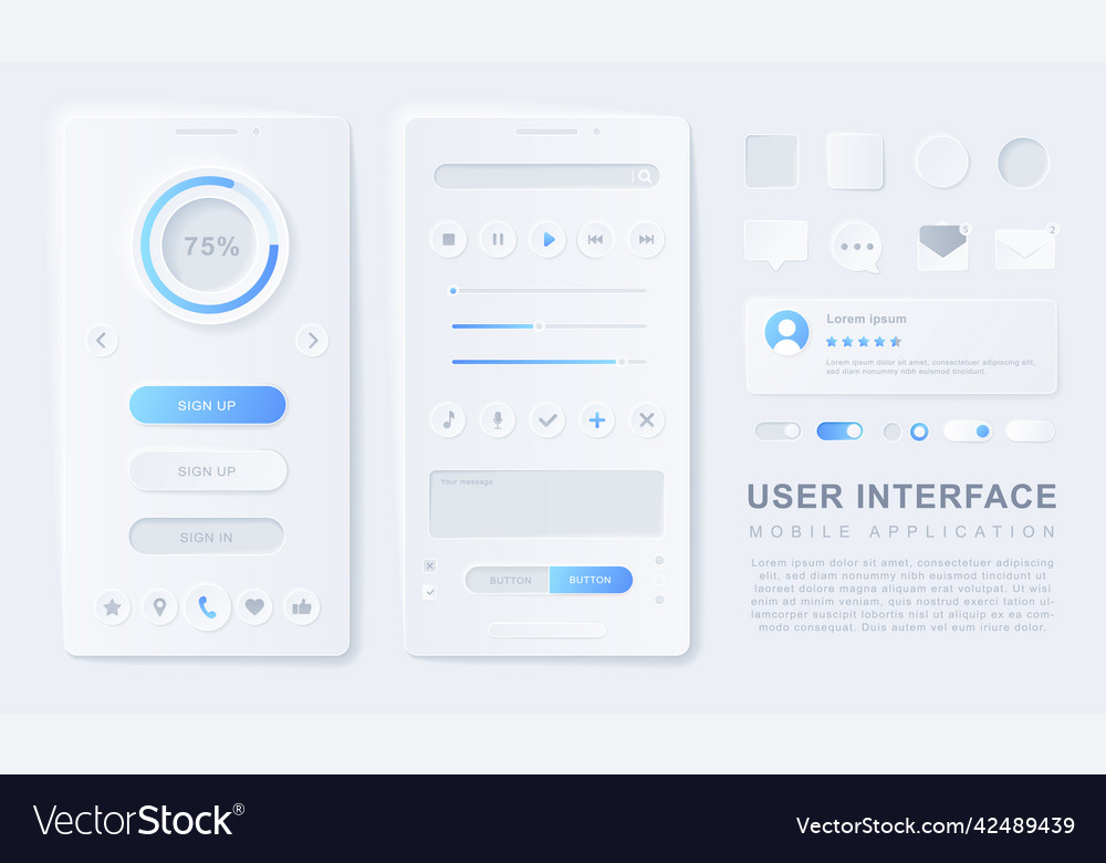 Soft user interface vector image Soft user interface