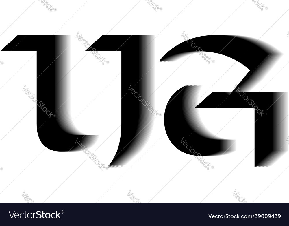 Ug monogram shadow shape style