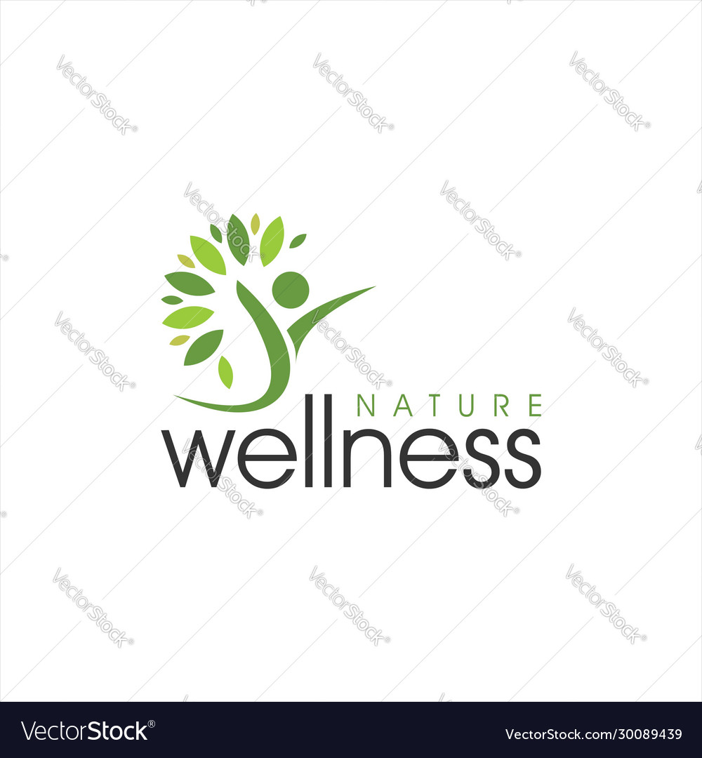 Vibrant nature green wellness Royalty Free Vector Image