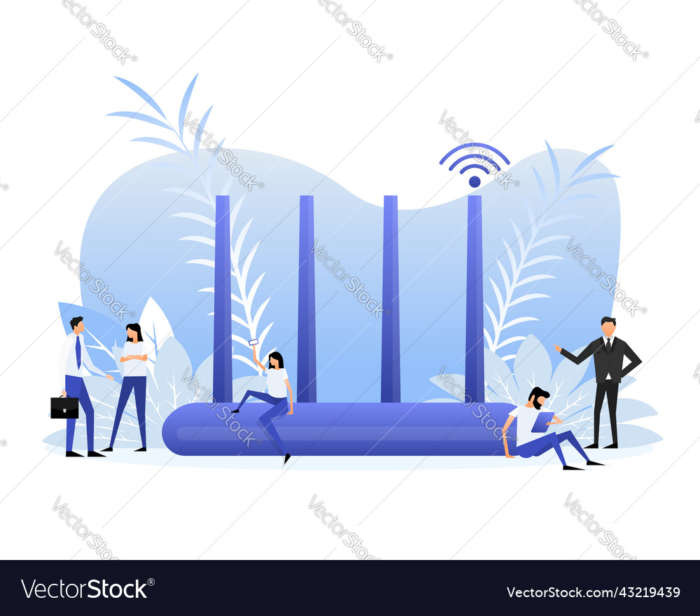 Wifi router device wireless internet concept vector image Wifi router device wireless internet concept