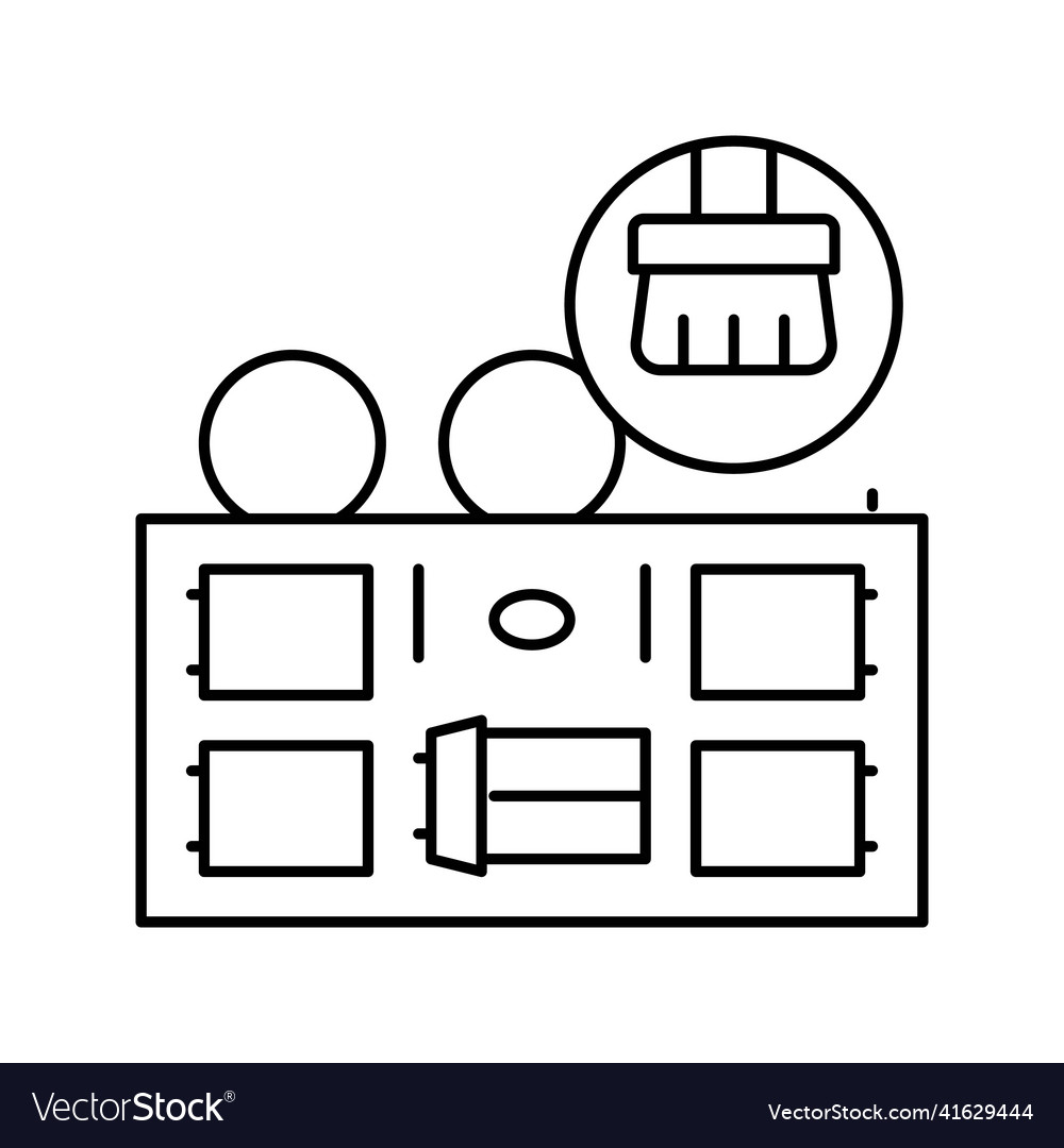 Aga Reinigungslinie Symbol vector image Aga Reinigungslinie Symbol