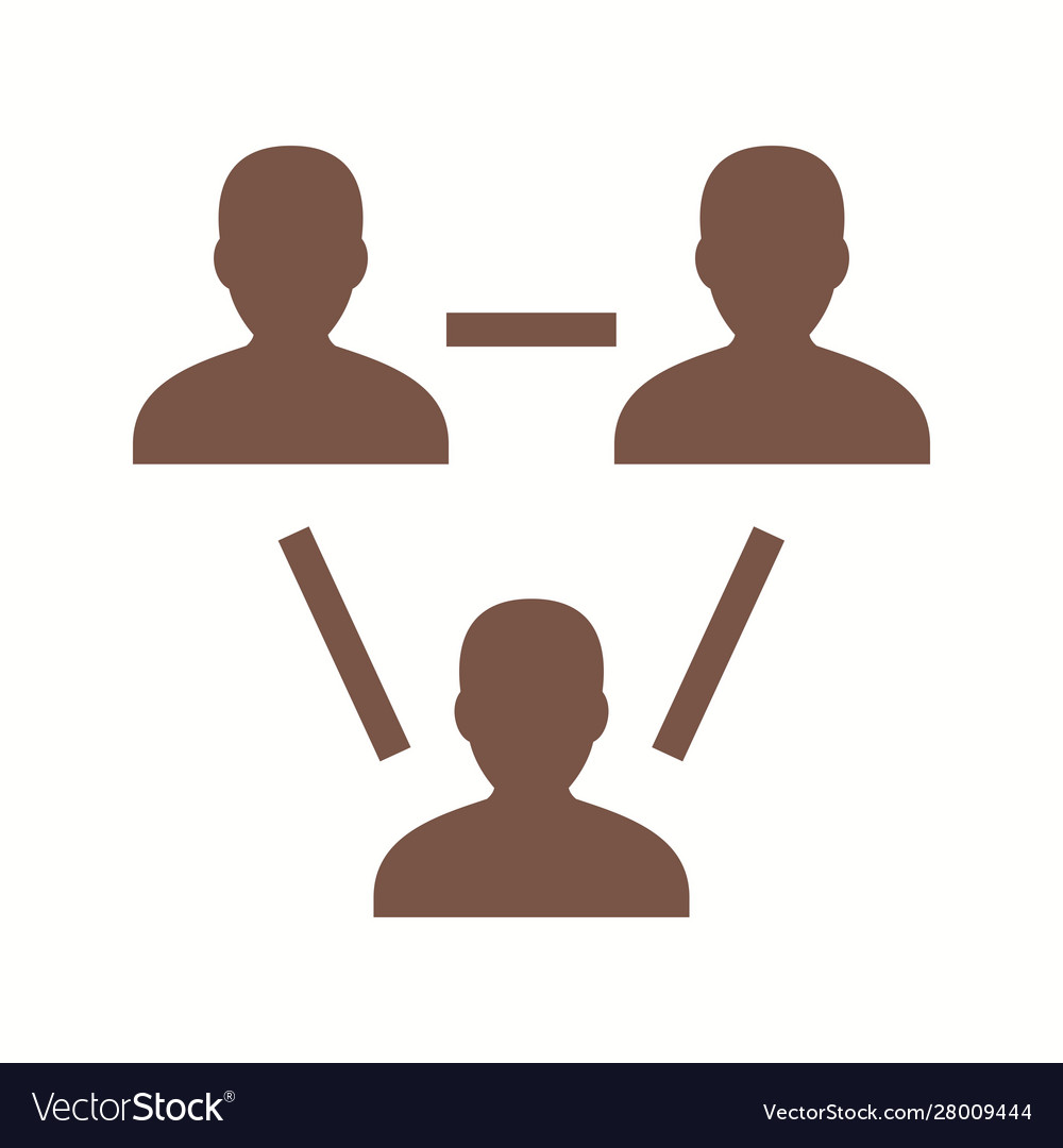 Schönes Team Glyph Symbol