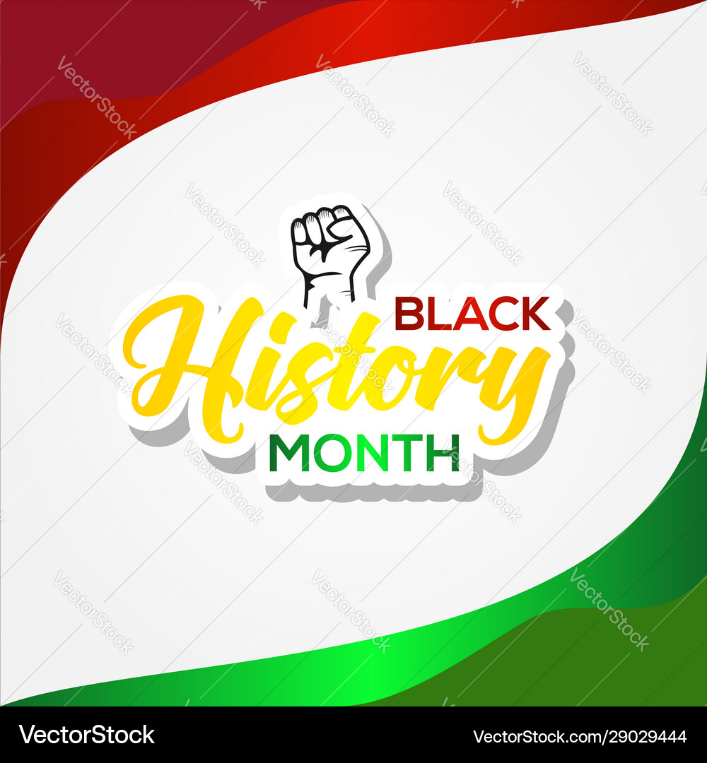 Black History Month Design For Banner Or Vector Image