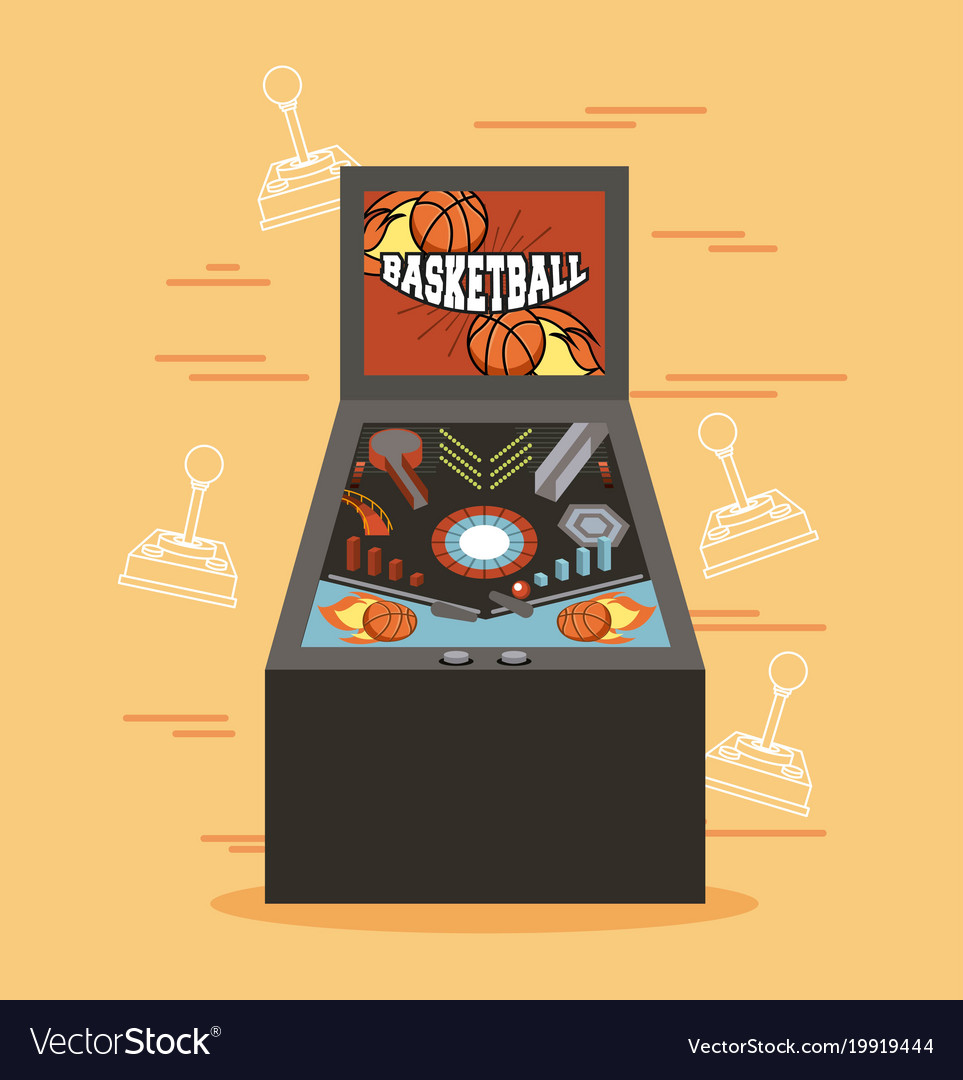 Classic arcade game machine rendering