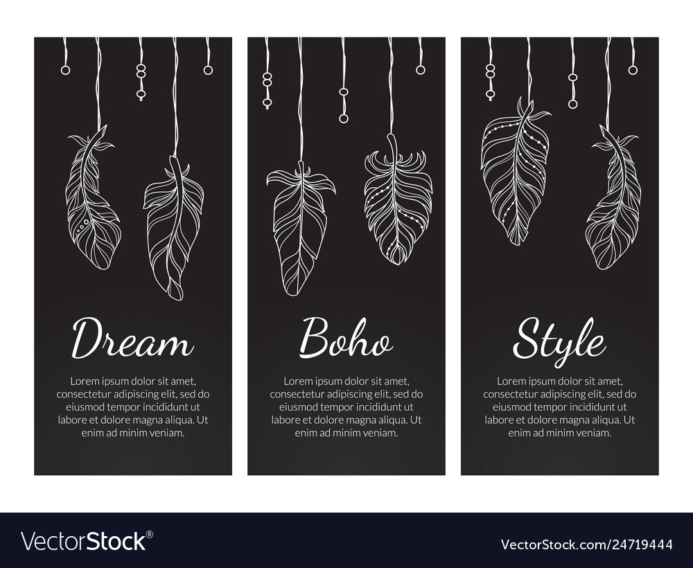 Traum Boho Stil Jahrgang Kreideboard Banner Set