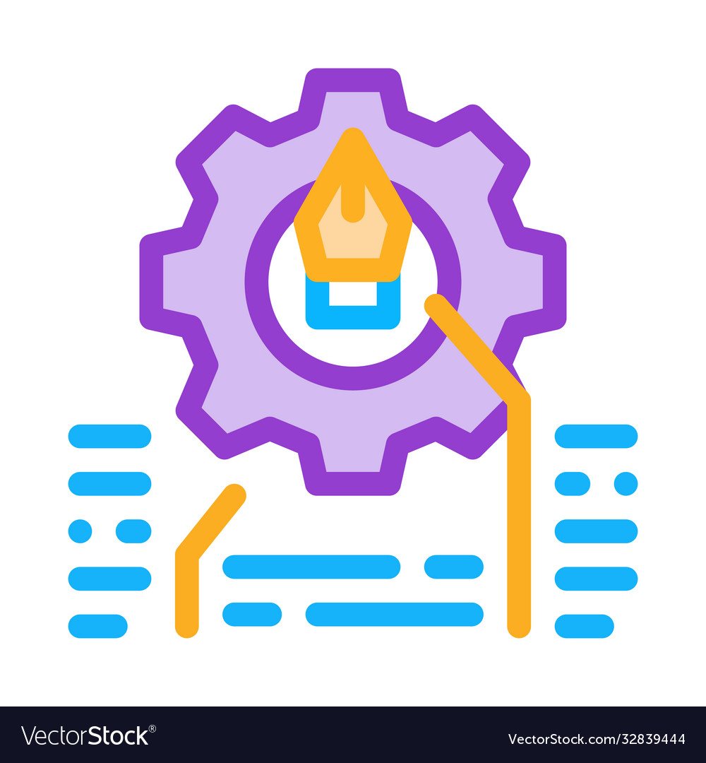 Front end working and design icon outline vector image Front end working and design icon outline