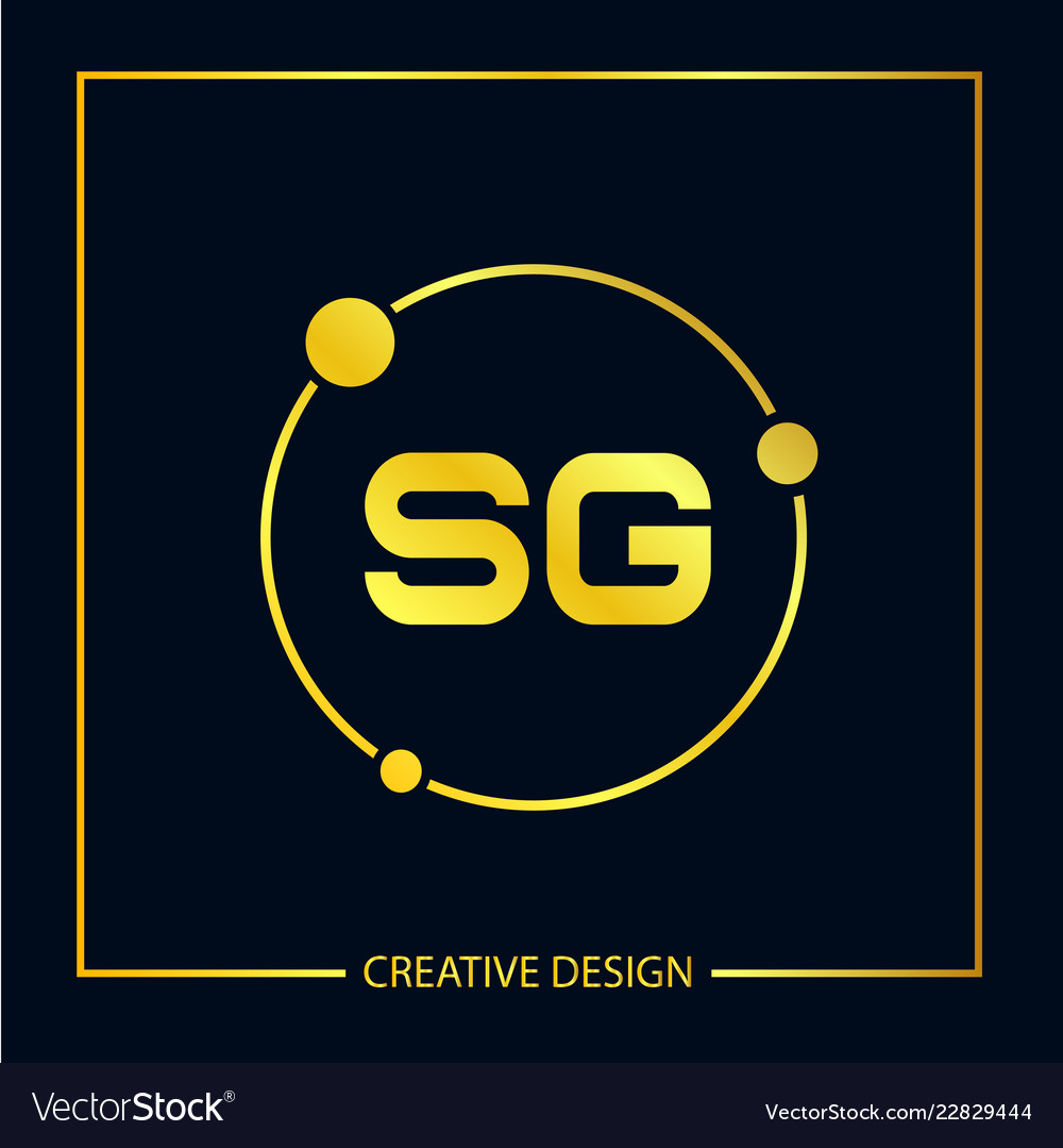 Initial letter sg logo template design
