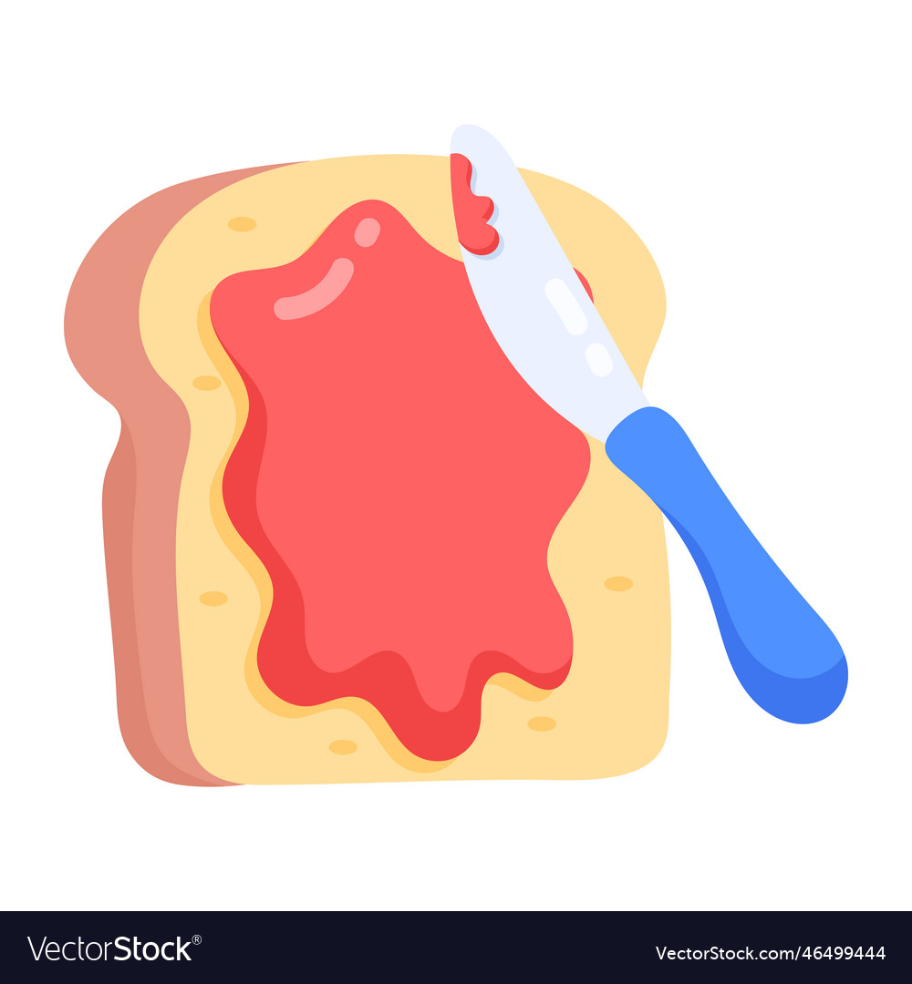 Jam toast Royalty Free Vector Image VectorStock
